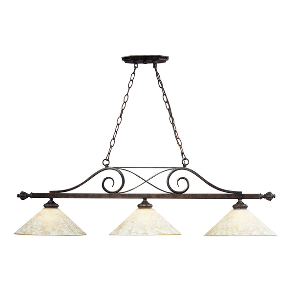 Billiards (Section) Weathered Bronze Pendant