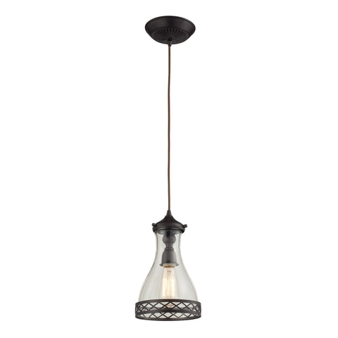 Brookline 1 Light Pendant In Oiled Bronze