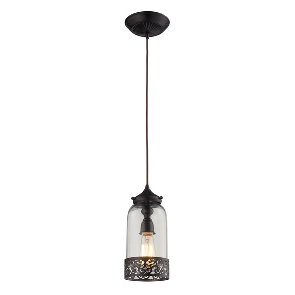 Brookline 1 Light Pendant In Oiled Bronze