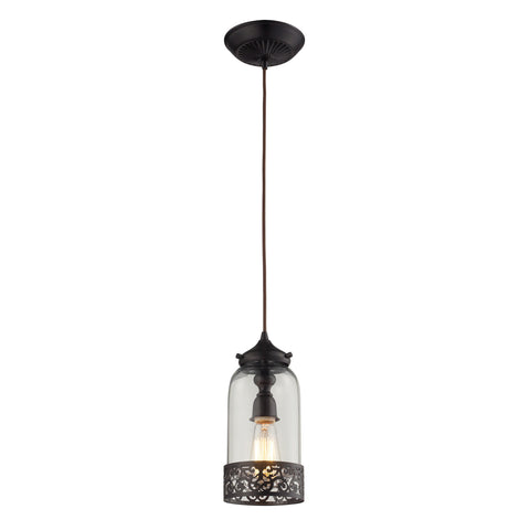 Brookline 1 Light Pendant In Oiled Bronze