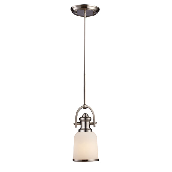 Brooksdale 1-Light Pendant In Satin Nickel