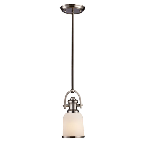 Brooksdale 1-Light Pendant In Satin Nickel