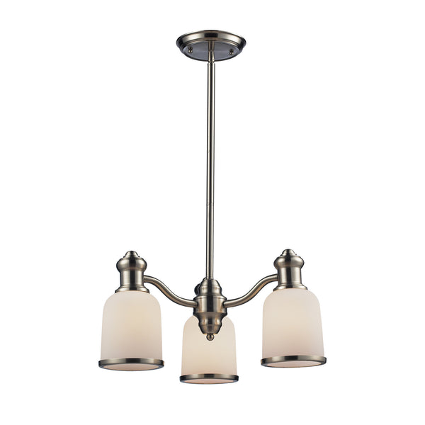 Brooksdale 3-Light Chandelier In Satin Nickel