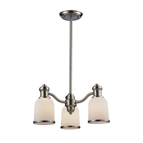Brooksdale 3-Light Chandelier In Satin Nickel