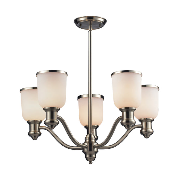 Brooksdale 5-Light Chandelier In Satin Nickel