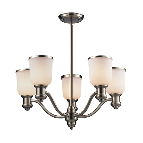 Brooksdale 5-Light Chandelier In Satin Nickel