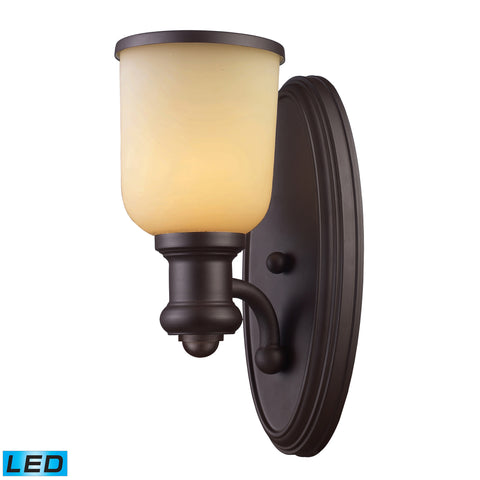 Brooksdale 1-Light Sconce In OiLED Bronze - LED Offering Up To 800 Lumens (60 Watt Equivalent) With Full Range Dimming. Includes An Easily Replaceable LED Bulb (120V).