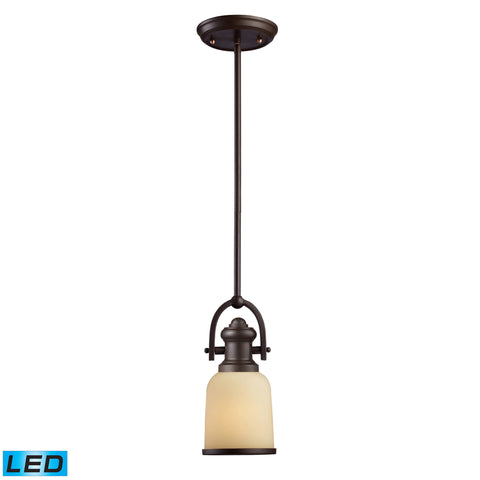 Brooksdale 1-Light Pendant In OiLED Bronze - LED Offering Up To 800 Lumens (60 Watt Equivalent) With Full Range Dimming. Includes An Easily Replaceable LED Bulb (120V).