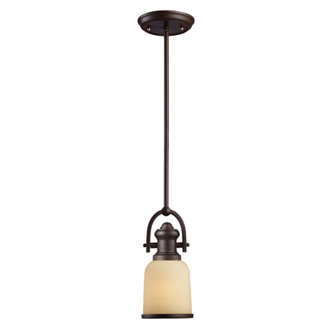 Brooksdale 1-Light Pendant In Oiled Bronze