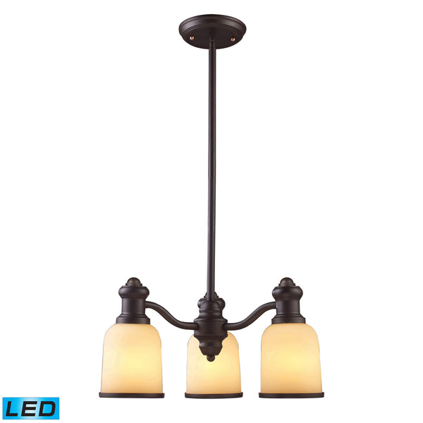 Brooksdale 3-Light Chandelier In OiLED Bronze - LED, 800 Lumens (2400 Lumens Total) With Full Scale Dimming Range, 60 Watt (180 Watt Total)Equivalent , 120V Replaceable LED Bulb Included