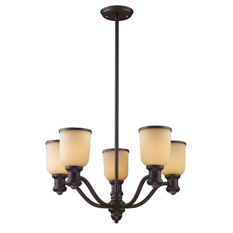 Brooksdale 5-Light Chandelier In Oiled Bronze