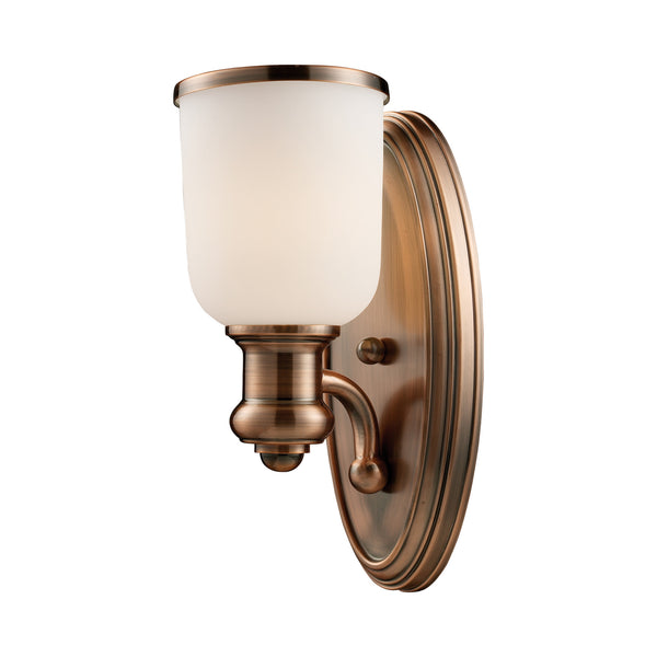 Brooksdale 1-Light Sconce In Antique Copper