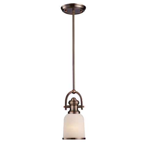 Brooksdale 1-Light Pendant In Antique Copper