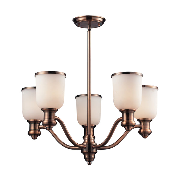 Brooksdale 5-Light Chandelier In Antique Copper
