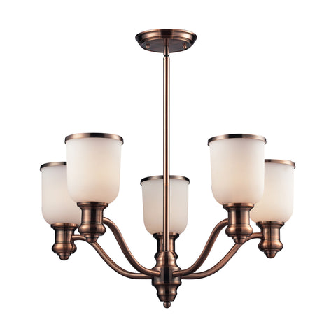 Brooksdale 5-Light Chandelier In Antique Copper