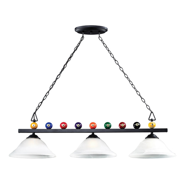 Billiards (Section) Matte Black Pendant