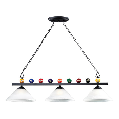 Billiards (Section) Matte Black Pendant