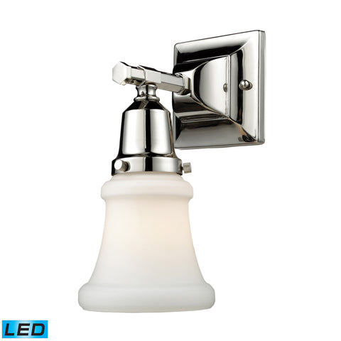 Barton Polished Nickel Vanity - LED Offering Up To 800 Lumens (60 Watt Equivalent) With Full Range Dimming. Includes An Easily Replaceable LED Bulb (120V).