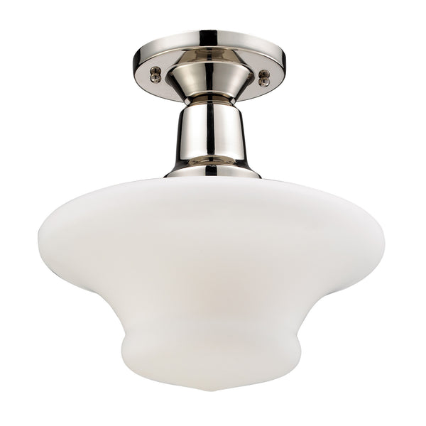 Barton Polished Nickel Semi-Flush