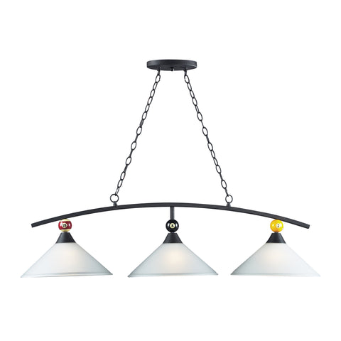 Billiards (Section) Matte Black Pendant