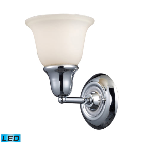 Berwick 1-Light Vanity In Polished Chrome - LED Offering Up To 800 Lumens (60 Watt Equivalent) With Full Range Dimming. Includes An Easily Replaceable LED Bulb (120V).