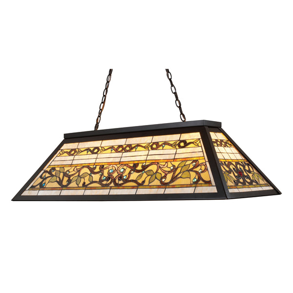 Tiffany Game Room-Lighting 4-Light Billiard/Island Light In Tiffany Bronze Metal