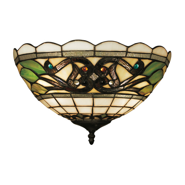 Tiffany Buckingham 2 Light Sconce In Vintage Antique