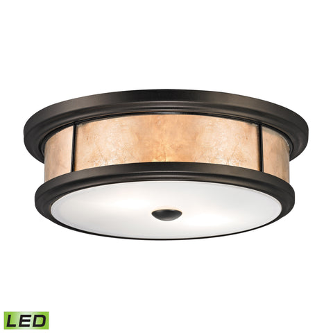 Annondale Collection 2 light flushmount in Tiffany Bronze -  LED, 800 Lumens (1600 Lumens Total) With Full Scale Dimming Range, 60 Watt (120 Watt Total)Equivalent , 120V Replaceable LED Bulb Included