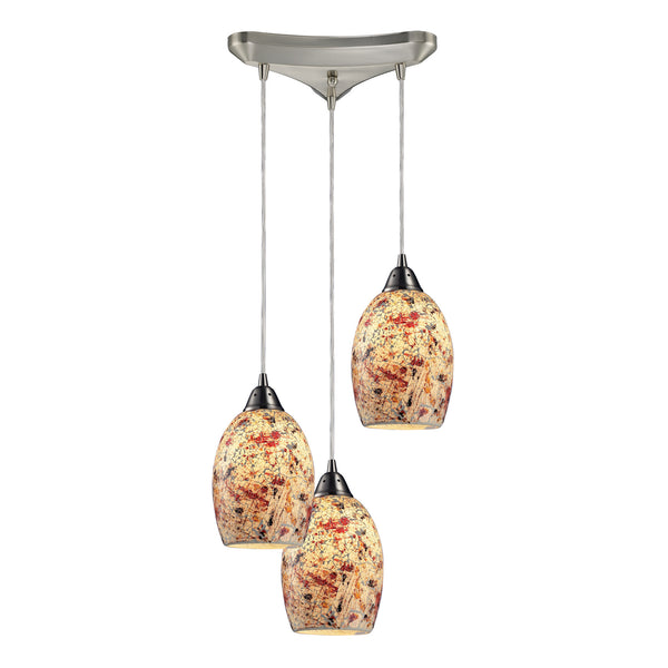 Avalon 3 Light Pendant In Satin Nickel