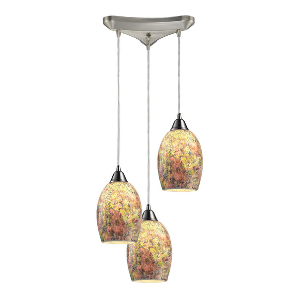 Avalon 3 Light Pendant In Satin Nickel