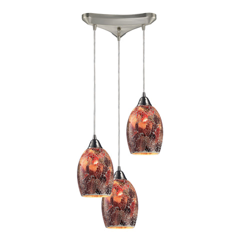 Avalon 3 Light Pendant In Satin Nickel