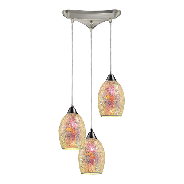 Avalon 3 Light Pendant In Satin Nickel