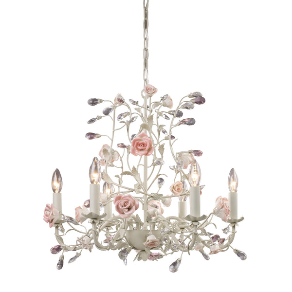 6 Light Chandelier In Cream