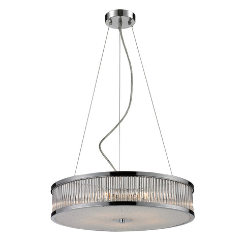 5Light Glass Rod Pendant Lamp