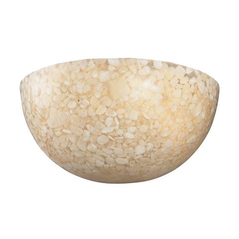 2 Light Wall Bracket In Satin Nickel And Pearl Stone