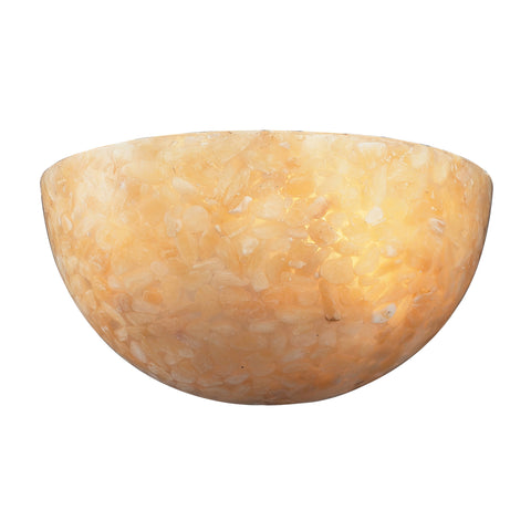 2 Light Wall Bracket In Dark Rust And Amber Stone