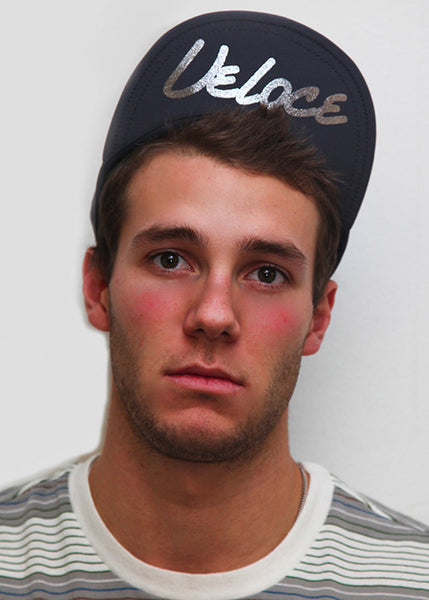 A Grey Flip Up Brim hat