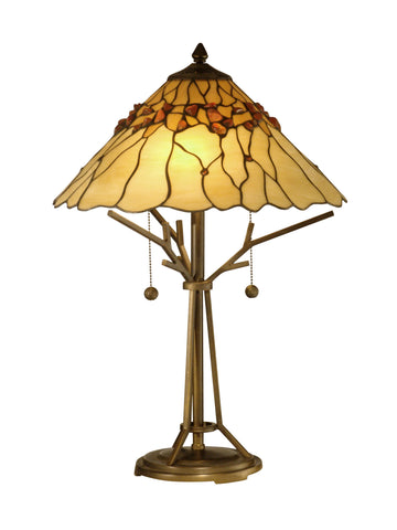 BRANCH BASE TIFFANY TABLE LAMP