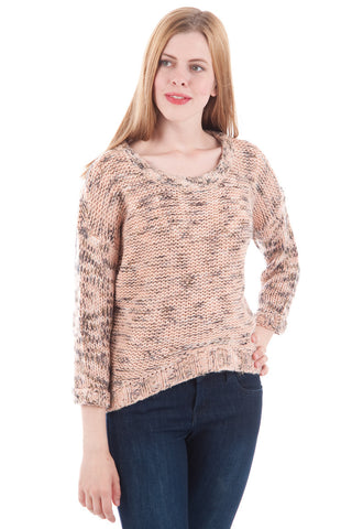 Back Bow Knitted Jumper-Pink-Large - UK (12-14)