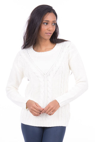 Cable Design Jumper -Light Blue-UK 8 - EU 36