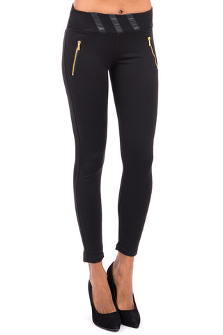 Black Trousers With Zip Detail 