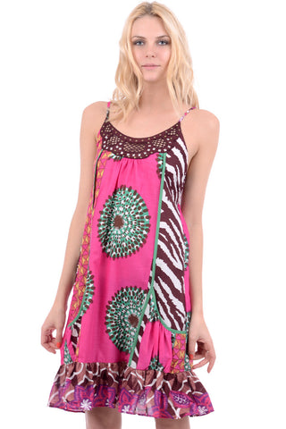 Bohemian Multi Print Summer Dress