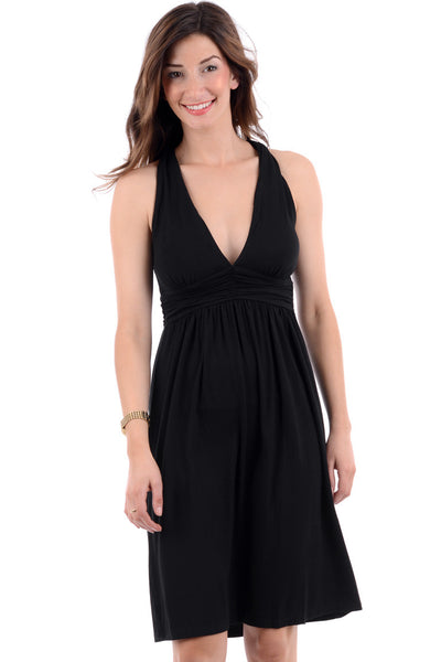 Black Diamante Evening Dress