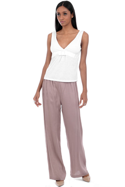 Wide Leg Trousers with Elasticated Waist
