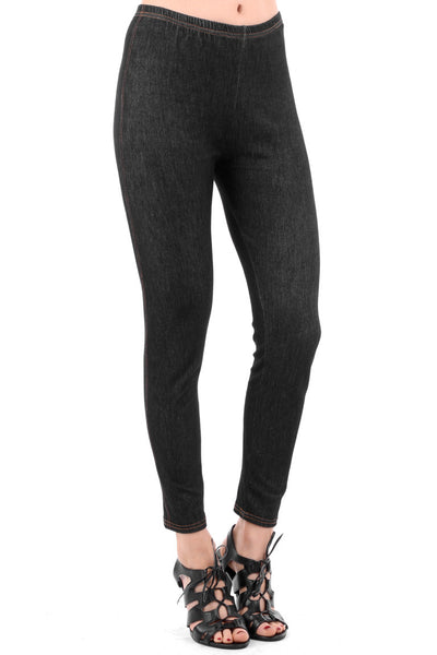 Black Denim Look Leggings