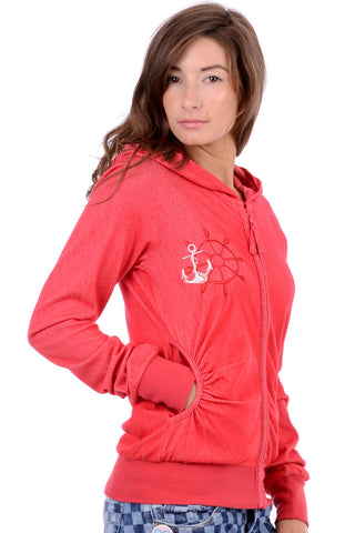 Zipped Sailor Themed Hoodie