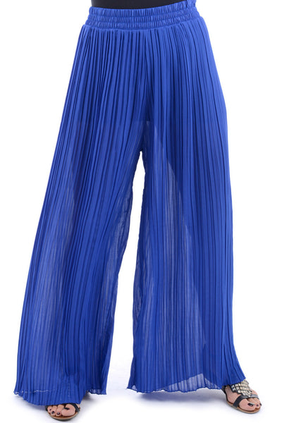Wide Leg Pleated Trousers