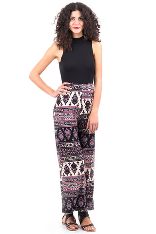 Black Jumpsuit With Paisley Print-Black-UK 12 - EU 40