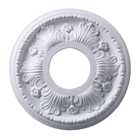 Acanthus Medallion 11 Inch In White Finish